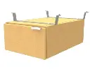 [LR22136500001TAL1003] CHAIRE LERN stratifié chants hêtre naturel (1 caisson 1 tiroir, Jaune, Alu cendré, 130x65cm).webp