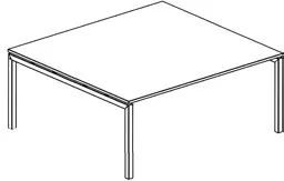 Table de réunion carrée CONNEX VGT