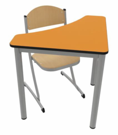 TABLE FLECHE MATERNELLE MELAMINE