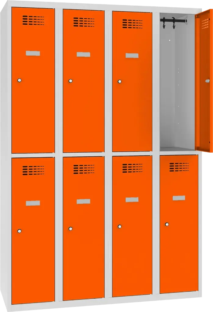 ARMOIRE 8 CASIERS STR 7035 PORTES COLOREES 