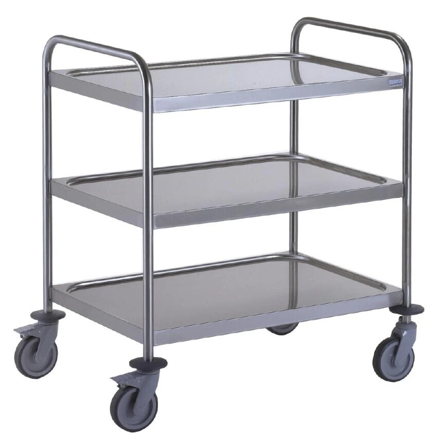 CHARIOT DE SERVICE 3 PLATEAUX INOX VOGUE