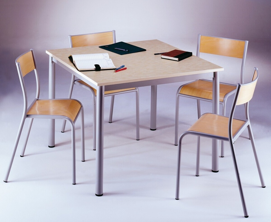 TABLE ARTENSE carrée 60cm STRATIFIE SURMOULE