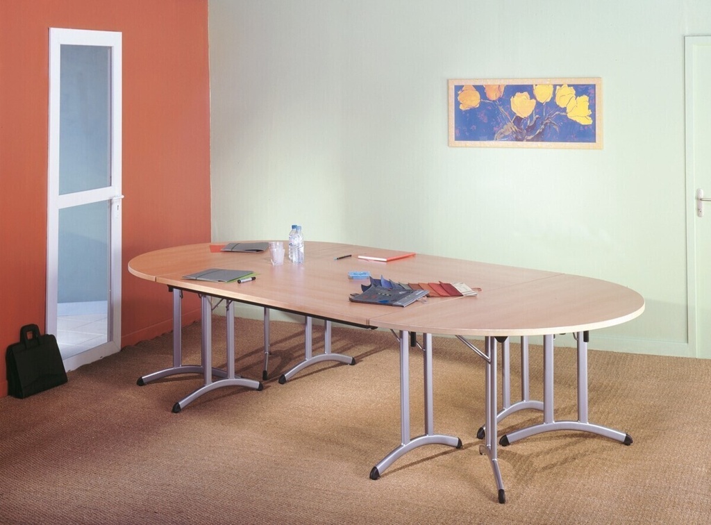TABLE PLIANTE TYM stratifié bords antichoc profondeur 80cm
