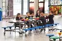 TABLE MOBILEX 16 PERSONNES HAUTEUR 65 ASSISES JAUNE PLATEAU HETRE