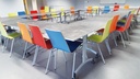 TABLE FT12 REGLABLE plateau stratifié chants surmoulés