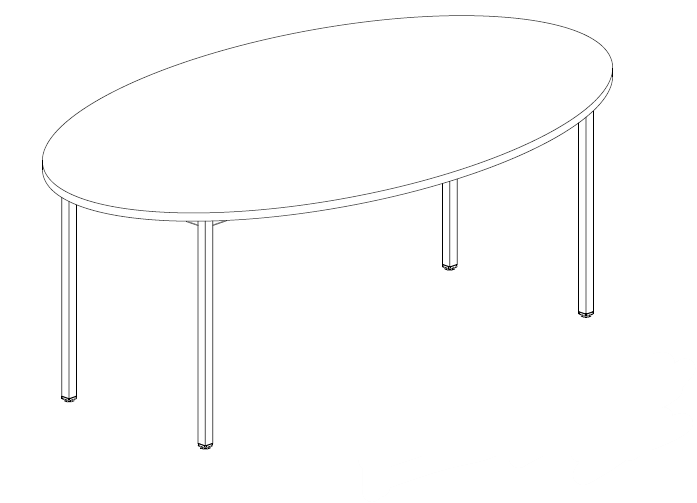 TABLE AXEDIS OVALE