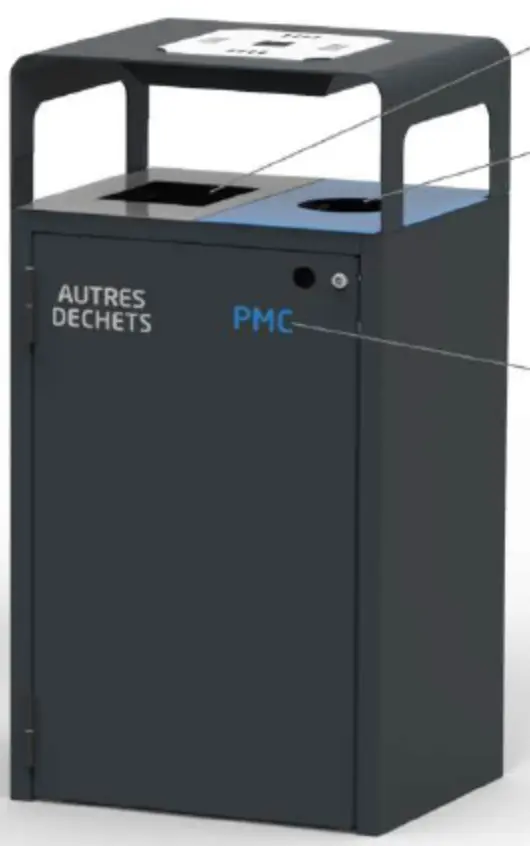 CORBEILLE CYBEL 2X60L GLISSIERES