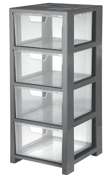 TOUR DE RANGEMENT 4 TIROIRS