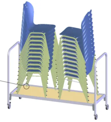 [COL5758] CHARIOT POUR CHAISE ALIX