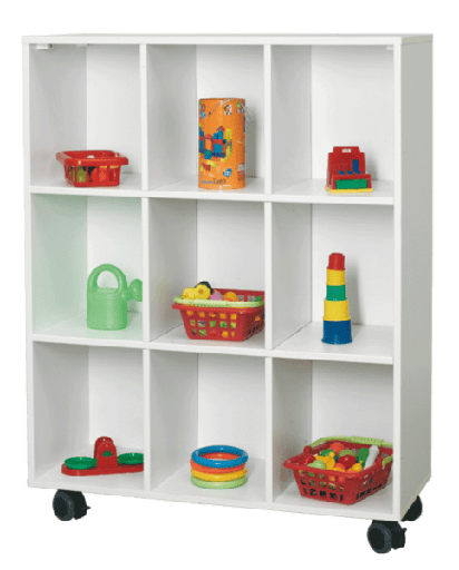 BLOC 9 CASES sur roulettes