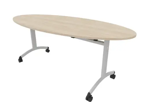 [FT1221E] TABLE FT12 plateau stratifié chants ABS elliptique 