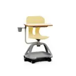 [LIANETABLE] CHAISE A ROULETTES AVEC PORTE SAC ET TABLETTE